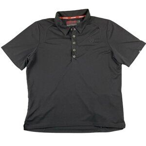 Novara Cycling Short Sleeve Polo Snap Shirt Men’s XL Black Front/Back Pockets